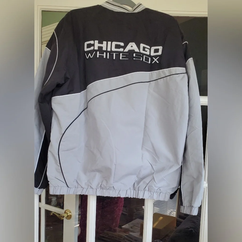 NWT CHICAGO WHITE SOX Vintage 90s V neck pullover Windbreaker. Sz.L